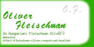 oliver fleischman business card